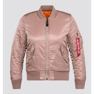 Alpha Industries Mauve Reversible MA-1 Bomber Flight Jacket